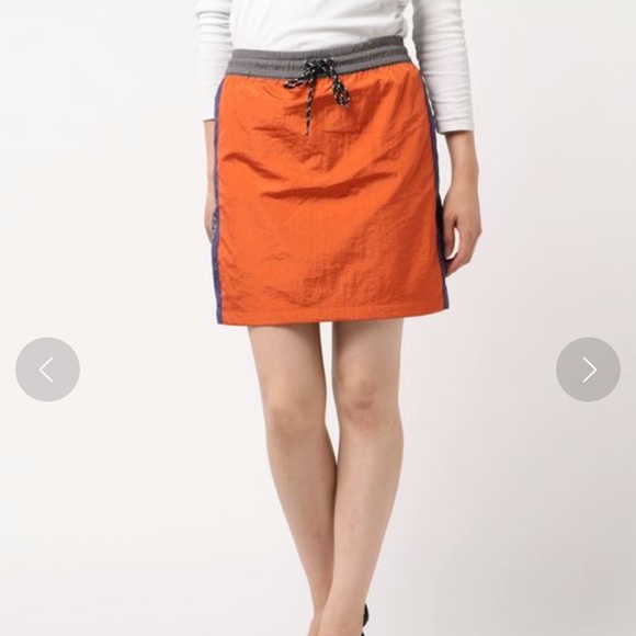 HUF Worldwide Orange Nystrom Mini Skirt NWT WMNS M - Picture 8 of 8